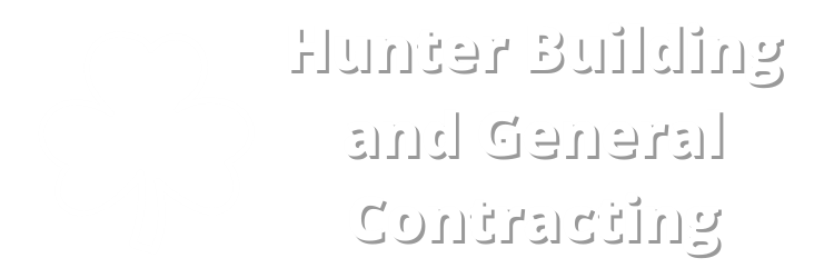 Hunter Building And General Contracting Logo With Clover White